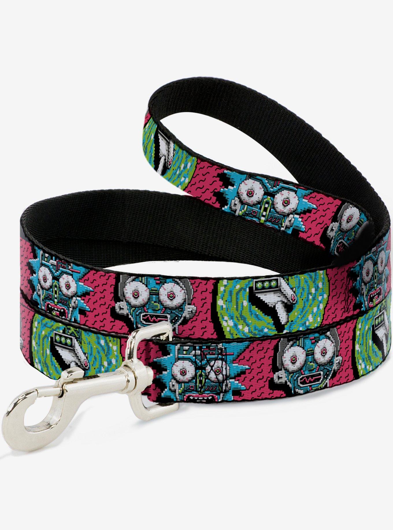 Rick and Morty Circuit Faces Portal Gun Dog Leash, , hi-res