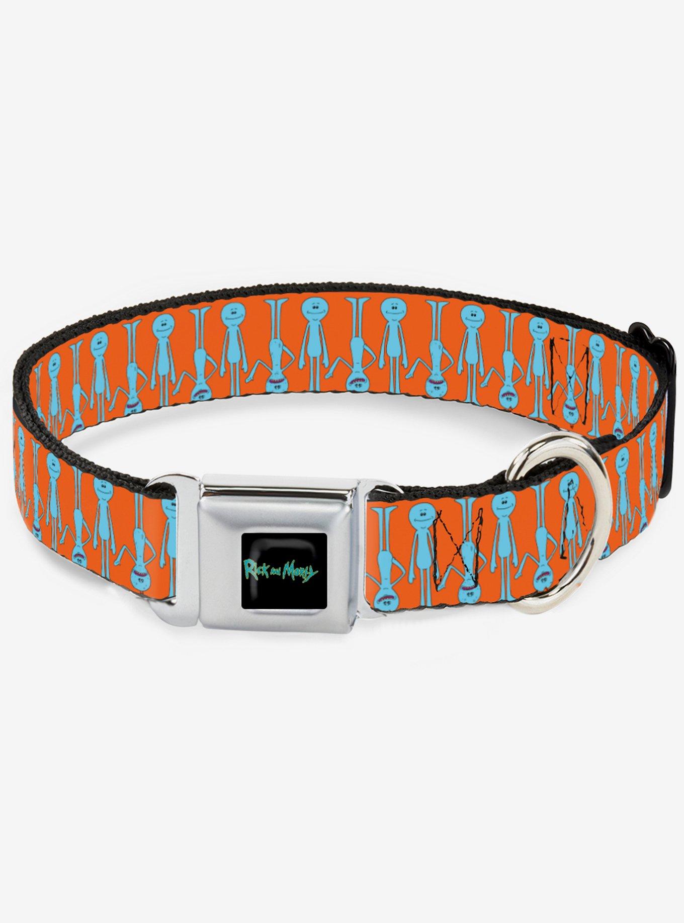 Rick and Morty Mr. Meeseeks Flip Seatbelt Dog Collar, BLACK, hi-res