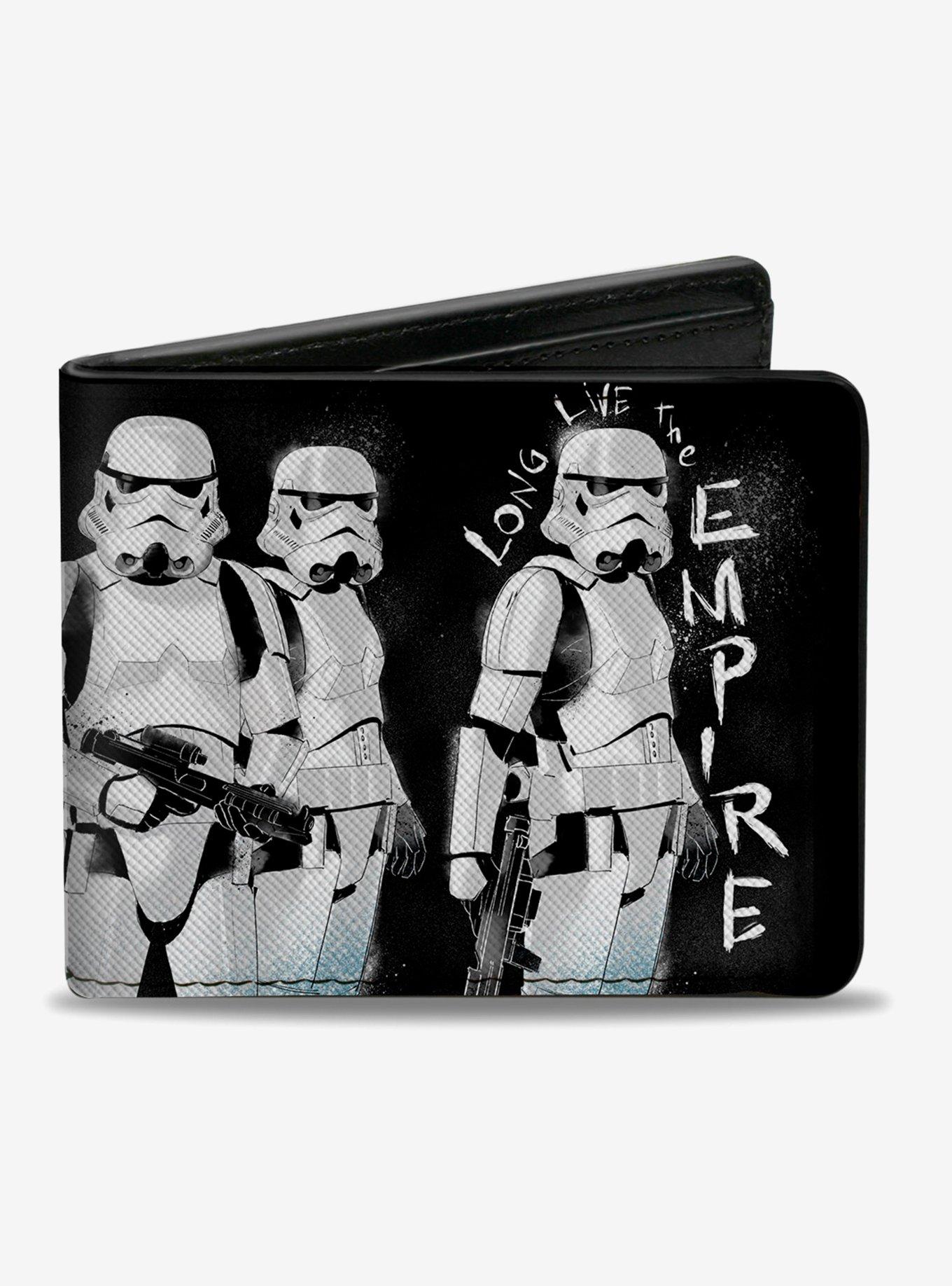 OFFICIAL STAR WARS STORM TROOPER SHOOTING GALACTIC EMPIRE WHITE WALLET NEW 