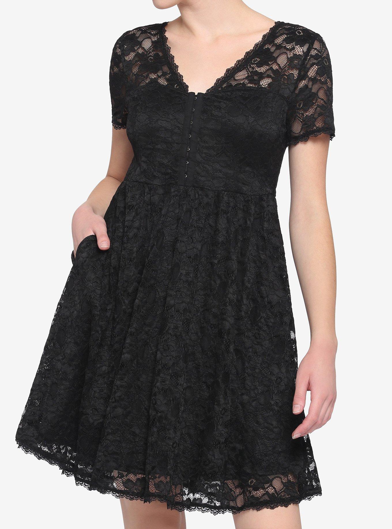 dress for a formal party Black Satin Babydoll Dress – Blooming Confidence main image 0