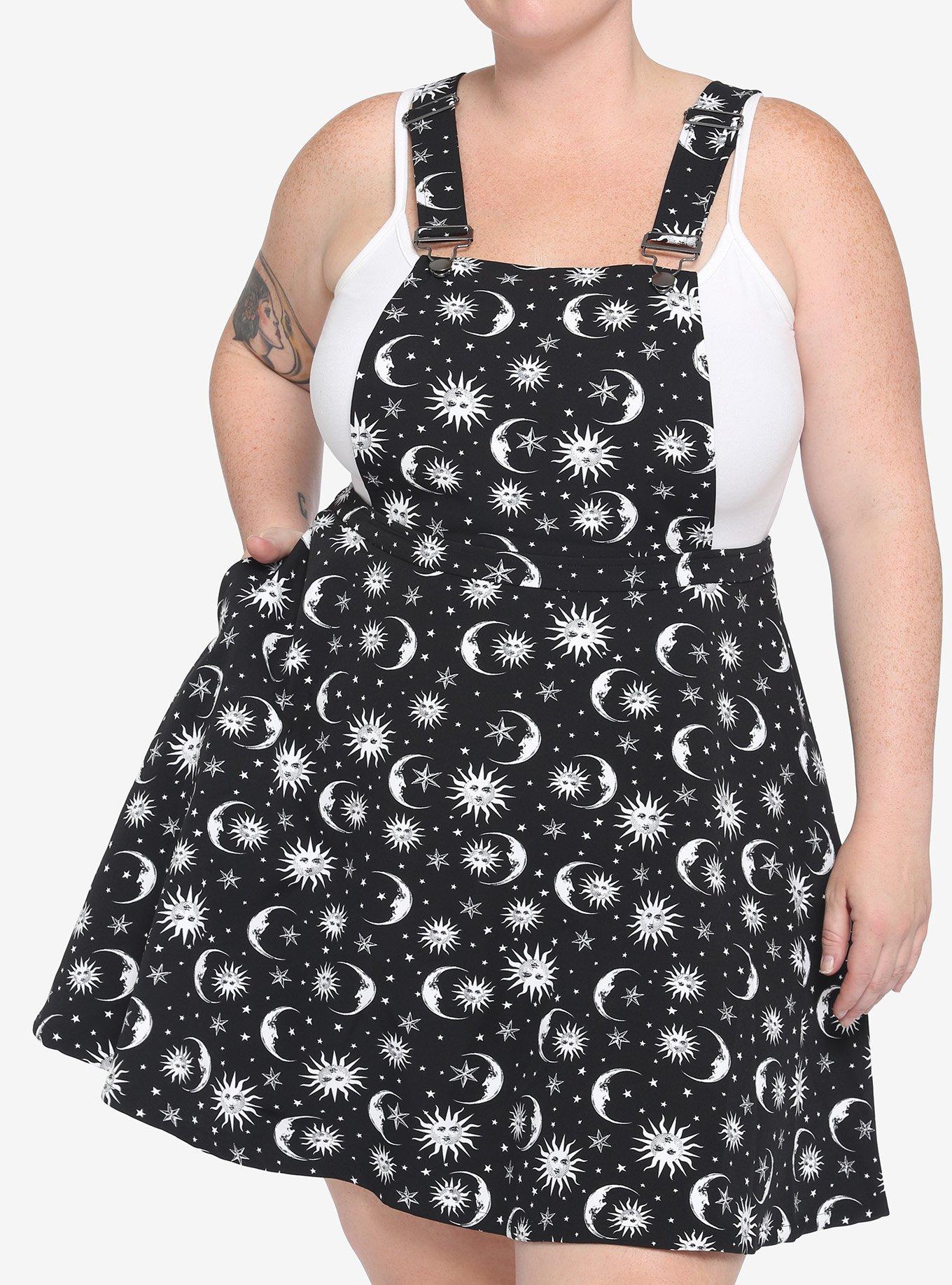 Black & White Celestial Skirtall Plus Size, CELESTIAL, hi-res