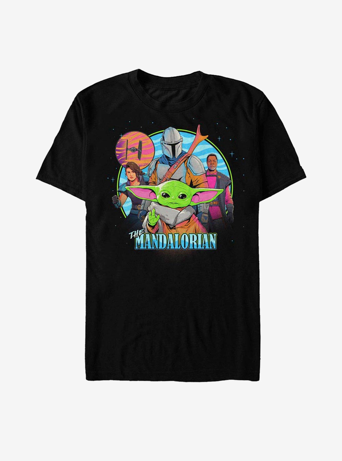 Star Wars The Mandalorian Bright Team T-Shirt, BLACK, hi-res