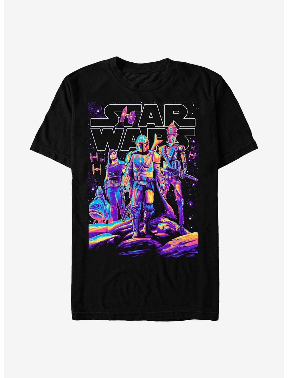 Star Wars The Mandalorian Light It Up T-Shirt, BLACK, hi-res