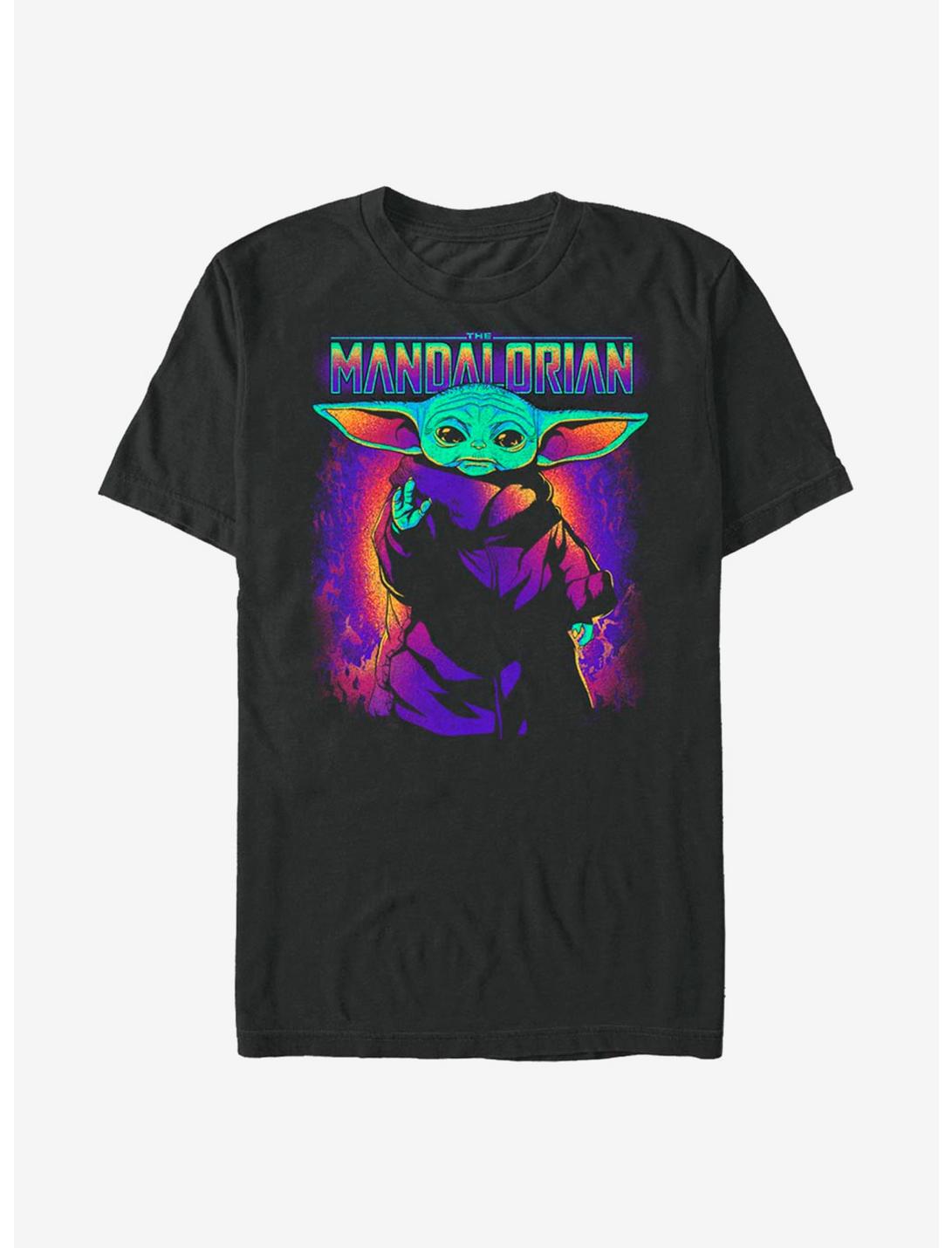 Star Wars The Mandalorian The Child Neon Primary T-Shirt, BLACK, hi-res