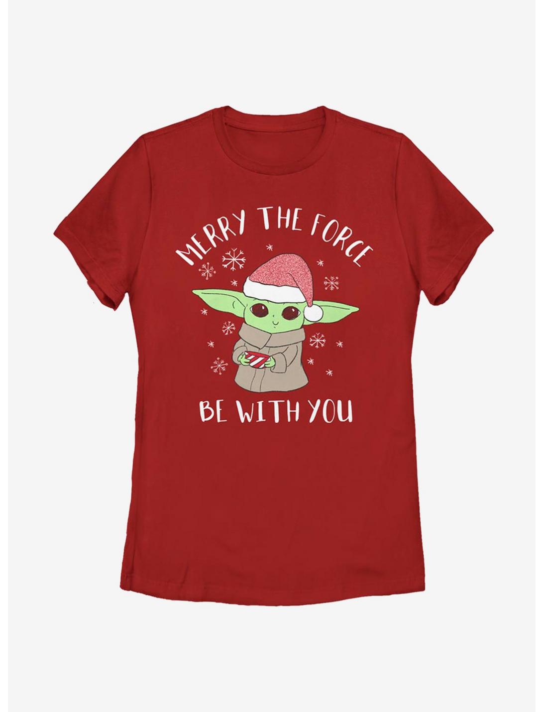 Star Wars The Mandalorian Christmas The Child Womens T-Shirt, RED, hi-res