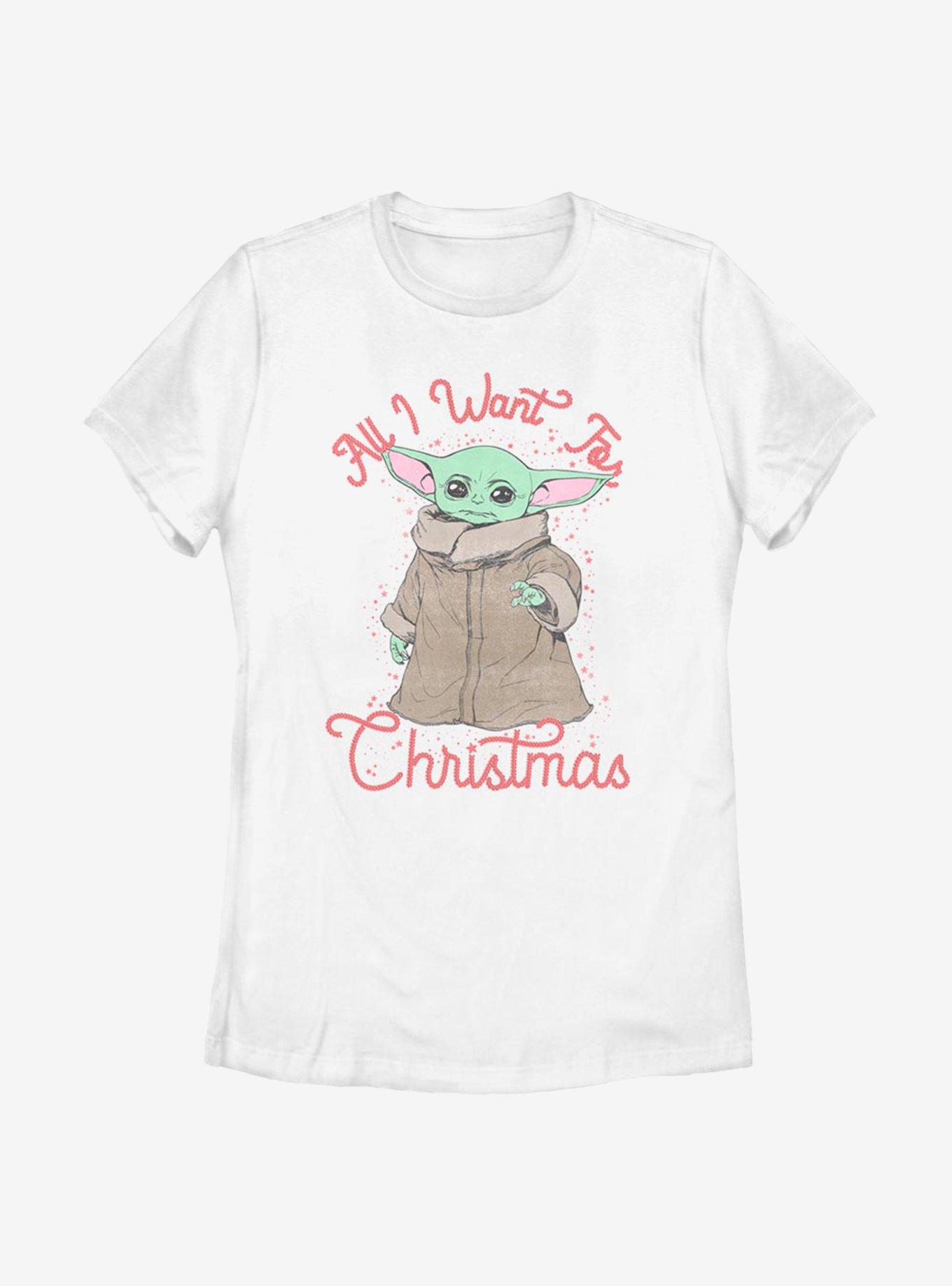 Star Wars The Mandalorian The Child All I Want Christmas Womens T-Shirt, , hi-res
