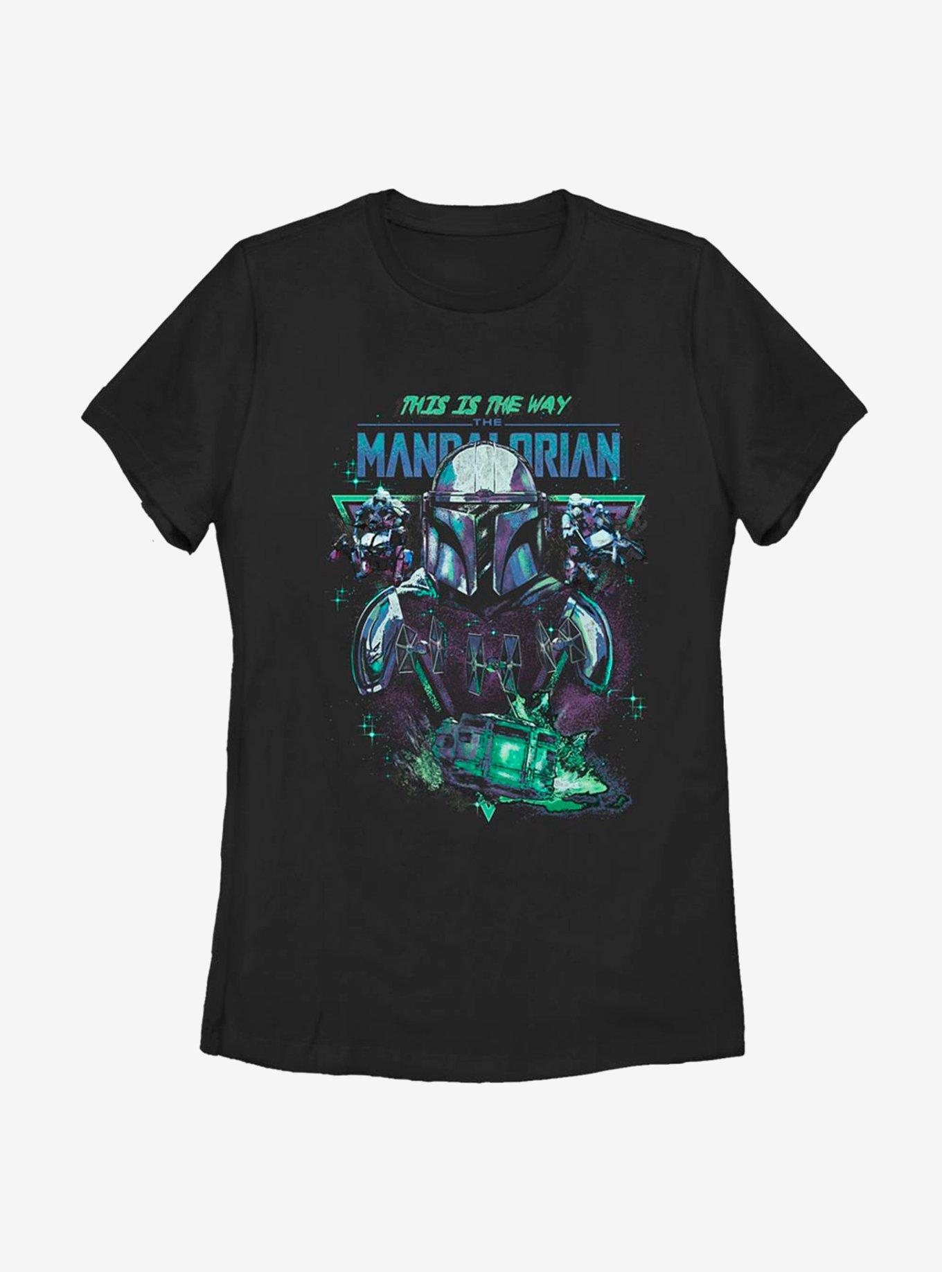 Star Wars The Mandalorian Shoot Em Down Triangle Womens T-Shirt, , hi-res