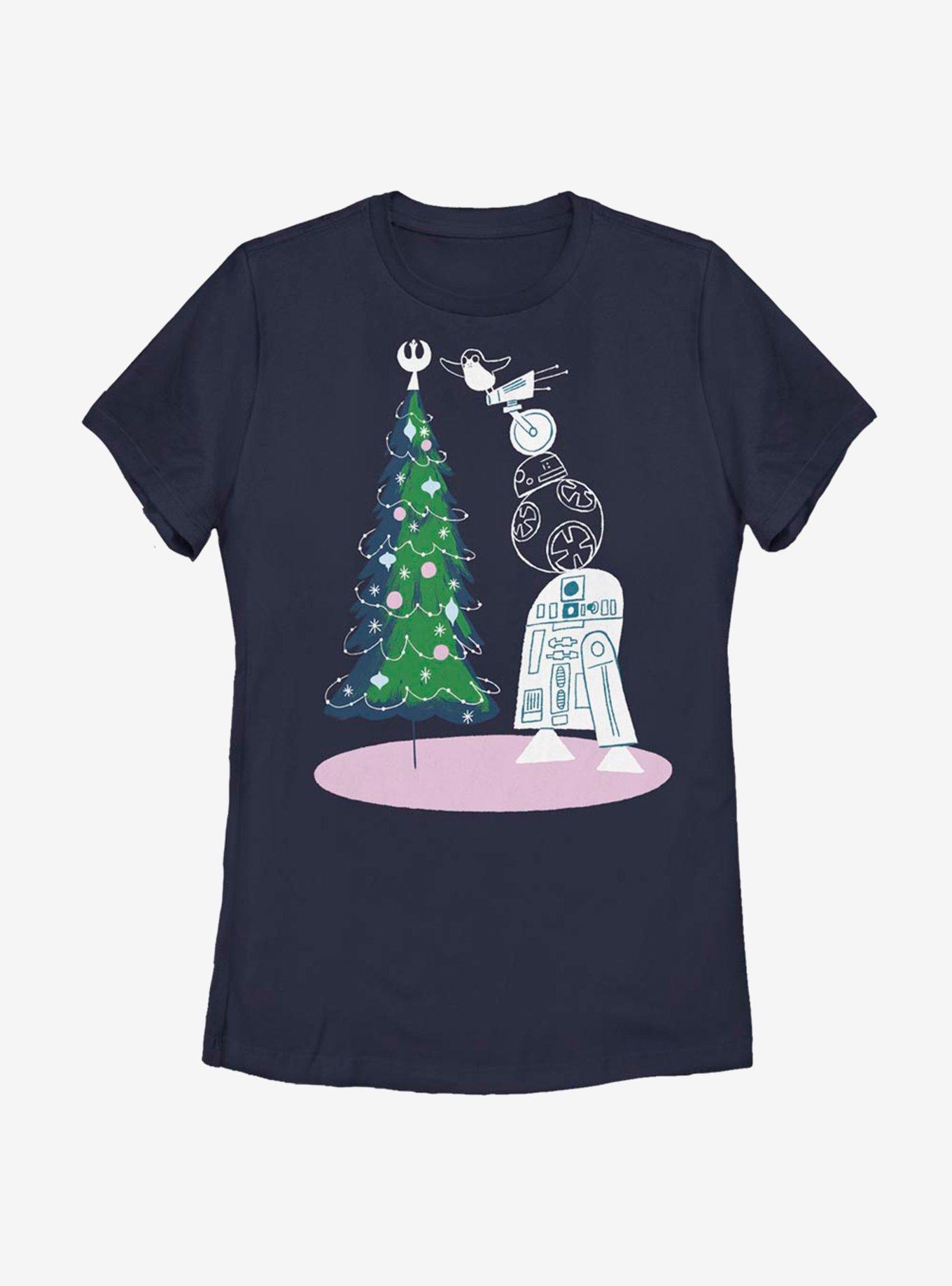 Star Wars Droid Tree Womens T-Shirt, NAVY, hi-res