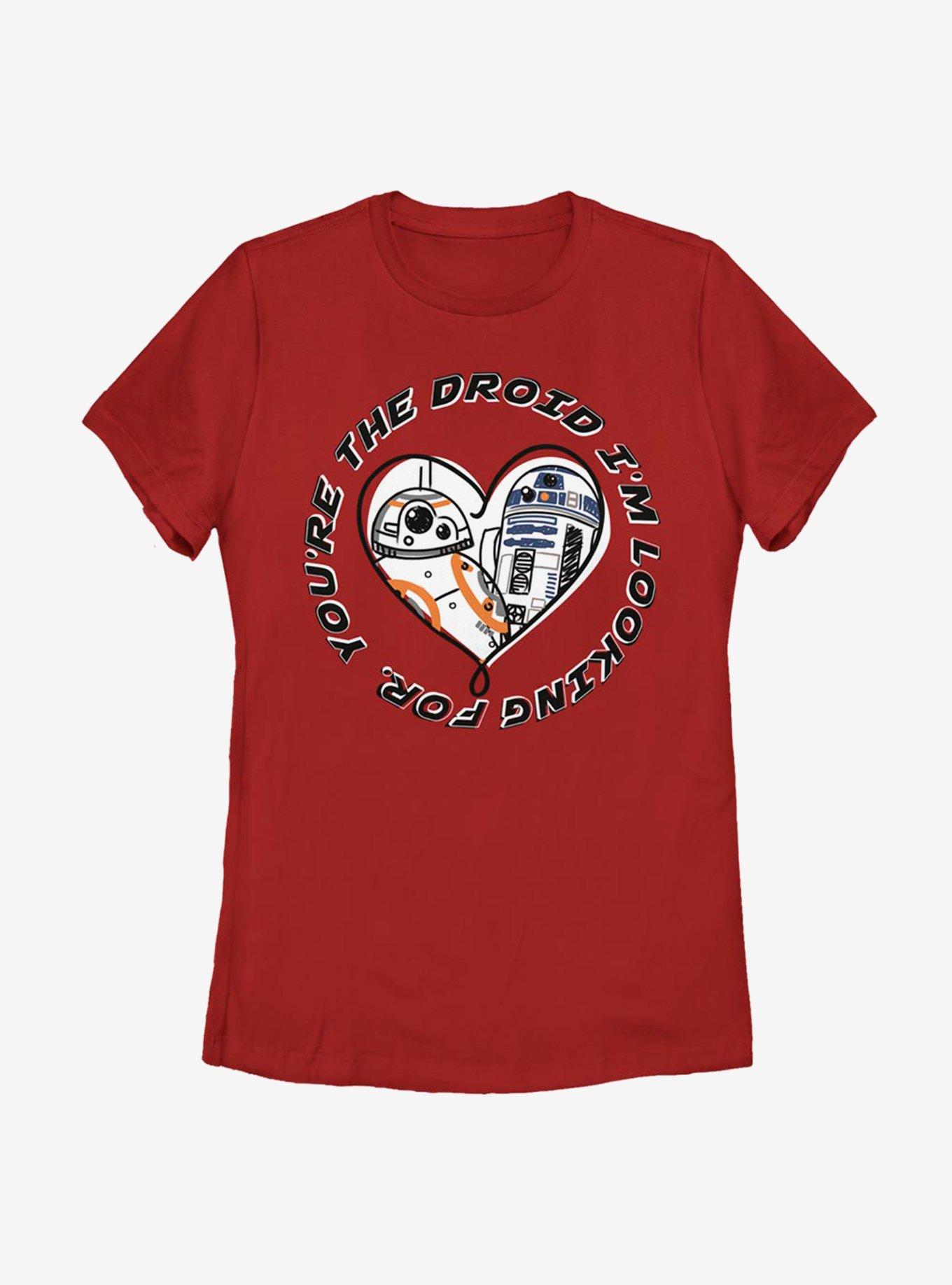 Star Wars: The Last Jedi You're The Droid Heart Womens T-Shirt, RED, hi-res