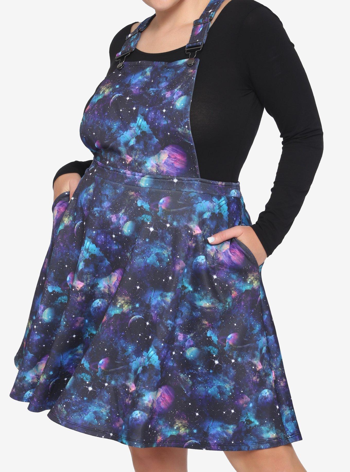 Watercolor Galaxy Skirtall Plus Size, GALAXY, hi-res