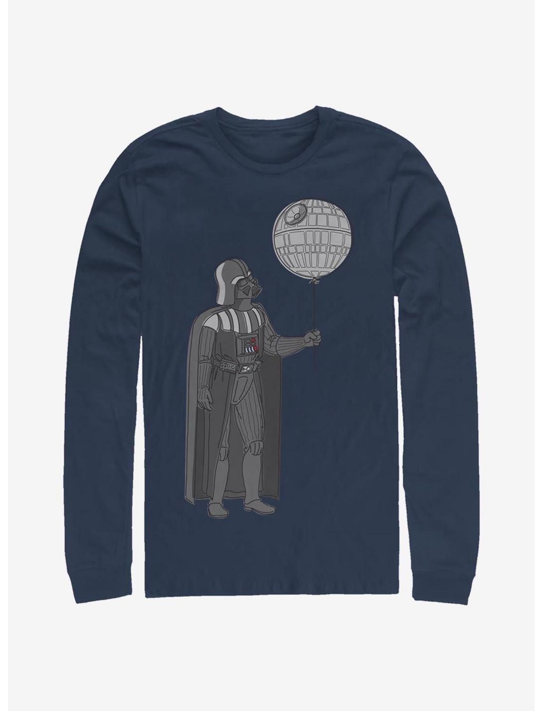 Star Wars Death Star Balloon Long-Sleeve T-Shirt, NAVY, hi-res