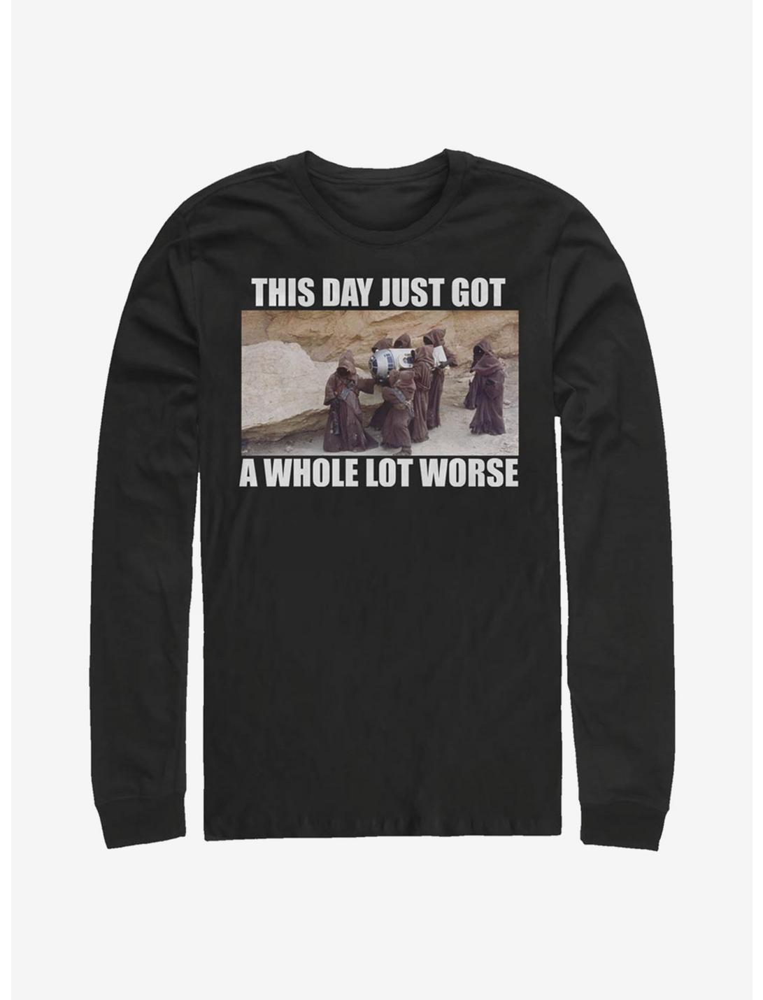Star Wars This Day Just Got Worse Long-Sleeve T-Shirt, BLACK, hi-res