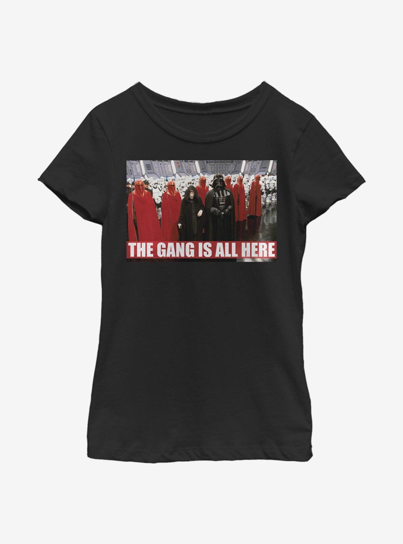 Star Wars Gang Is All Here Youth Girls T-Shirt, BLACK, hi-res