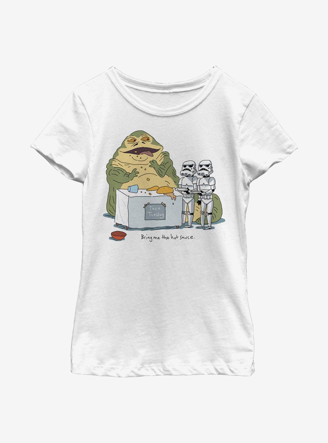 Star Wars Hot Sauce Youth Girls T-Shirt, WHITE, hi-res