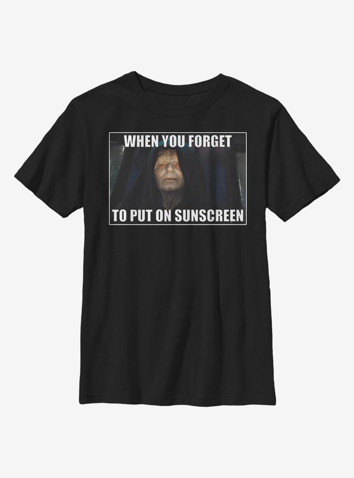 Star Wars Forget Sunscreen Youth T-Shirt, BLACK, hi-res