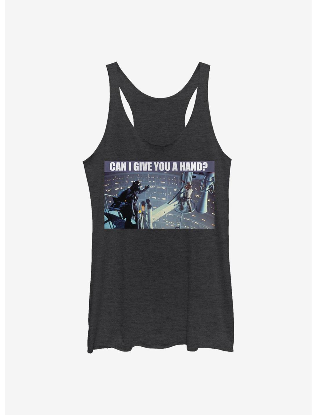 Star Wars Give You A Hand Womens Tank Top, BLK HTR, hi-res