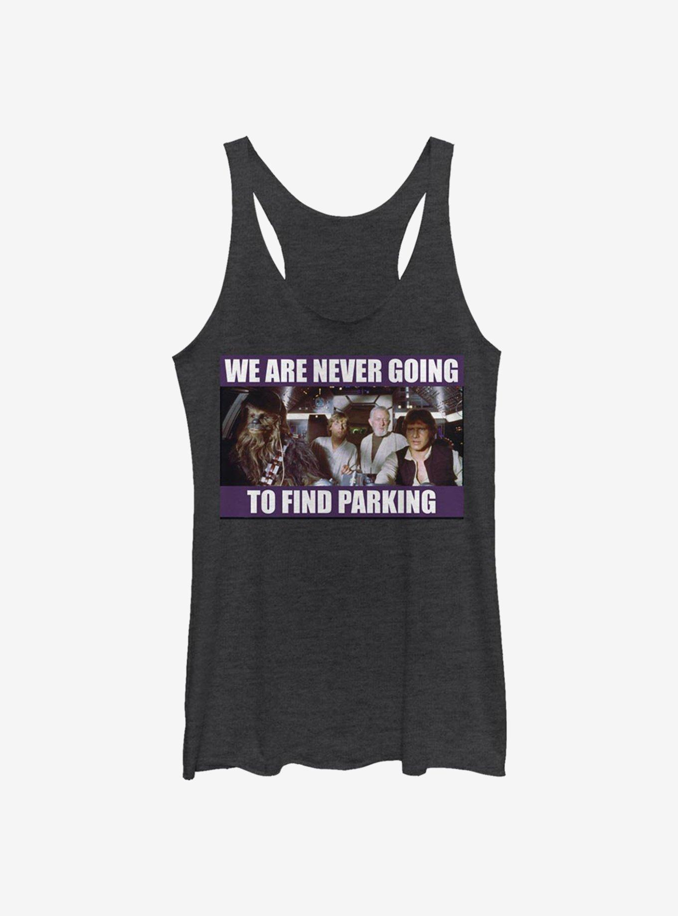 Star Wars Never Find Parking Womens Tank Top, BLK HTR, hi-res