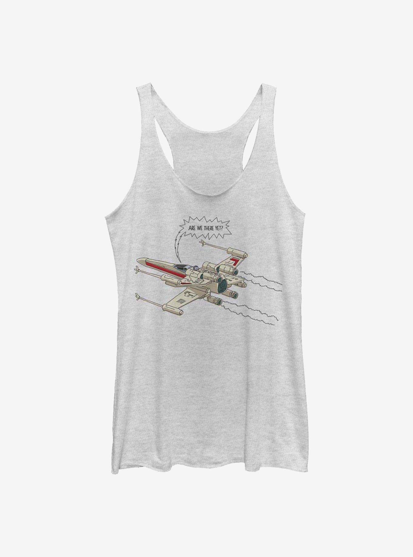 Star Wars Are We There Yet Womens Tank Top, WHITE HTR, hi-res