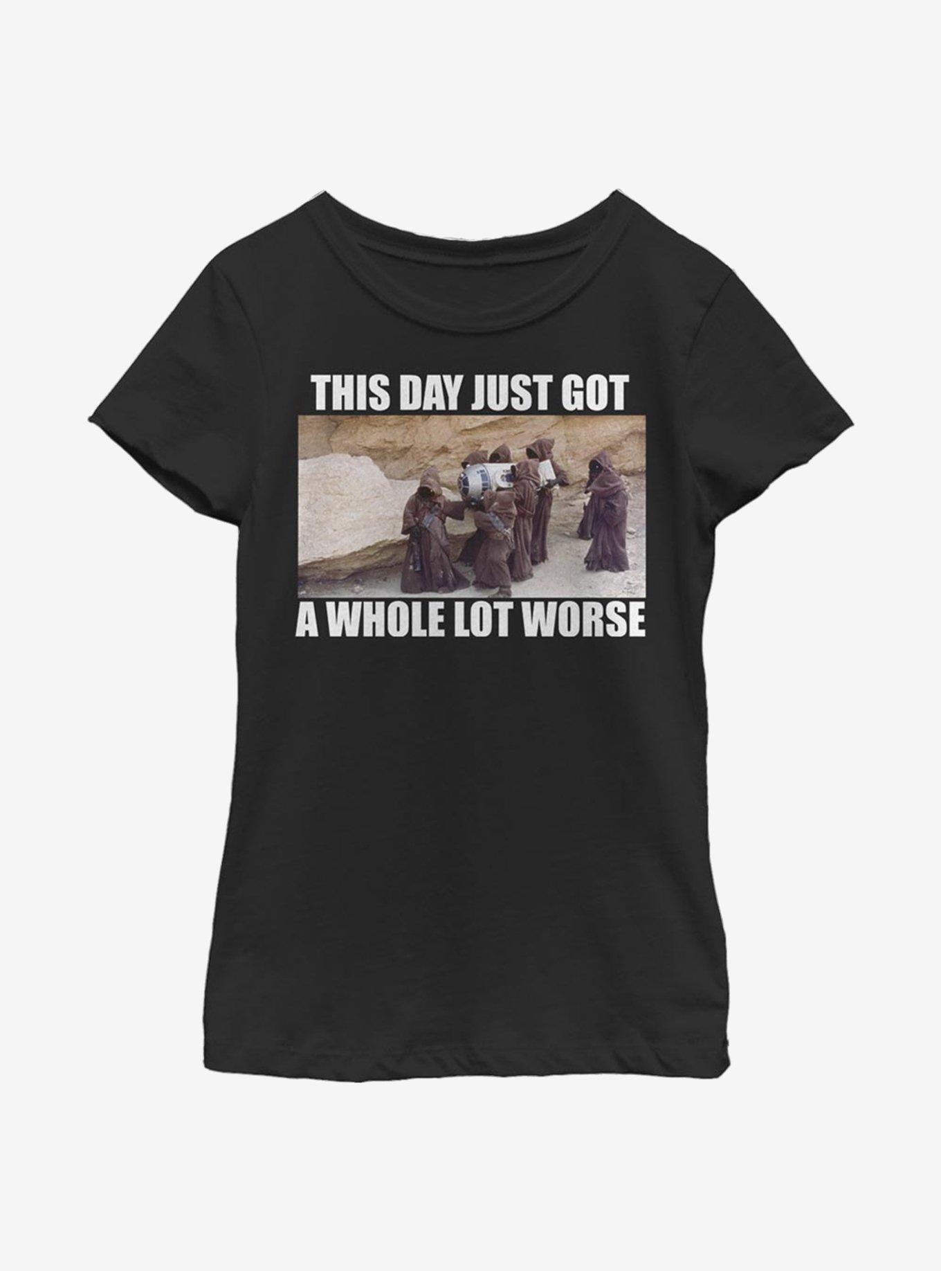 Star Wars This Day Just Got Worse Youth Girls T-Shirt, , hi-res