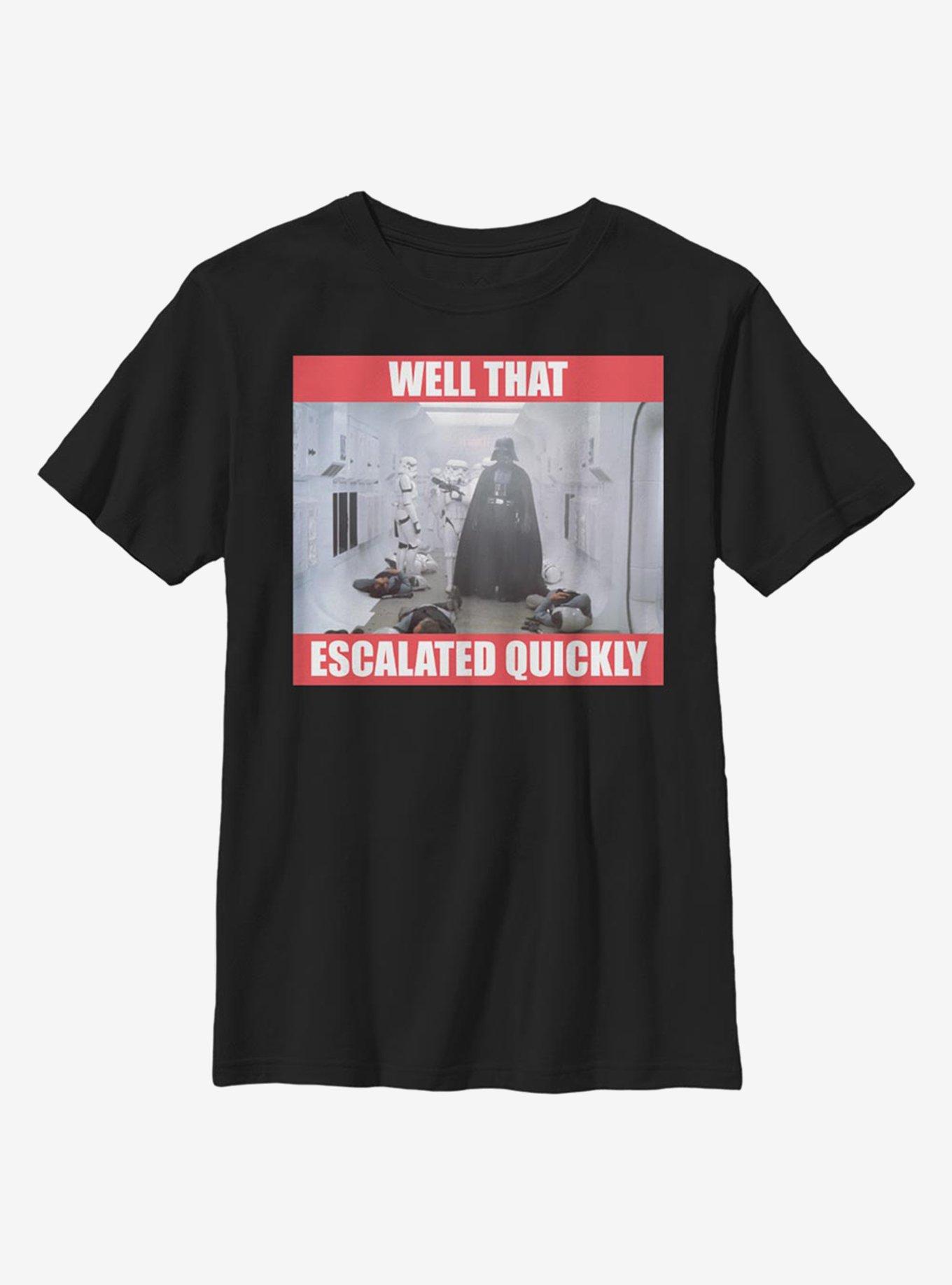 Star Wars Escalated Quickly Youth T-Shirt, BLACK, hi-res