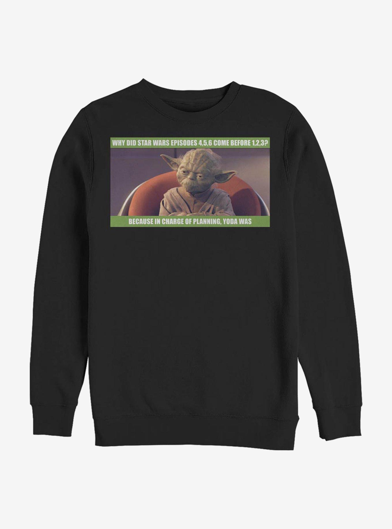 Star Wars Yoda Planning Sweatshirt, BLACK, hi-res