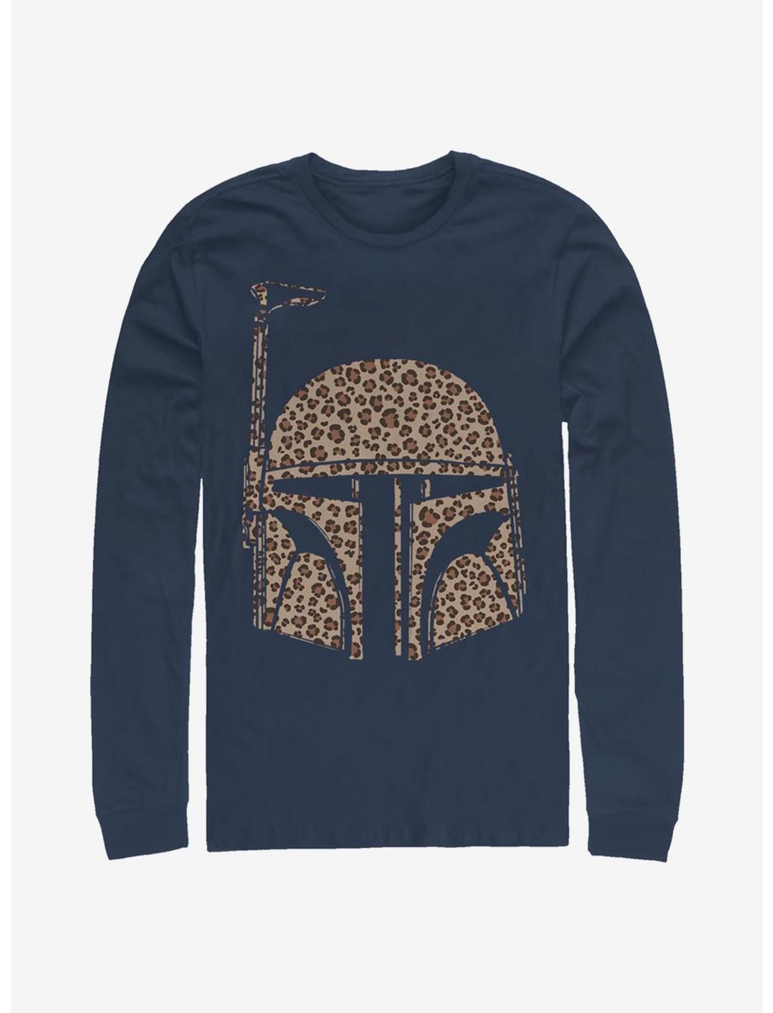 Star Wars Boba Cheetah Long-Sleeve T-Shirt, NAVY, hi-res