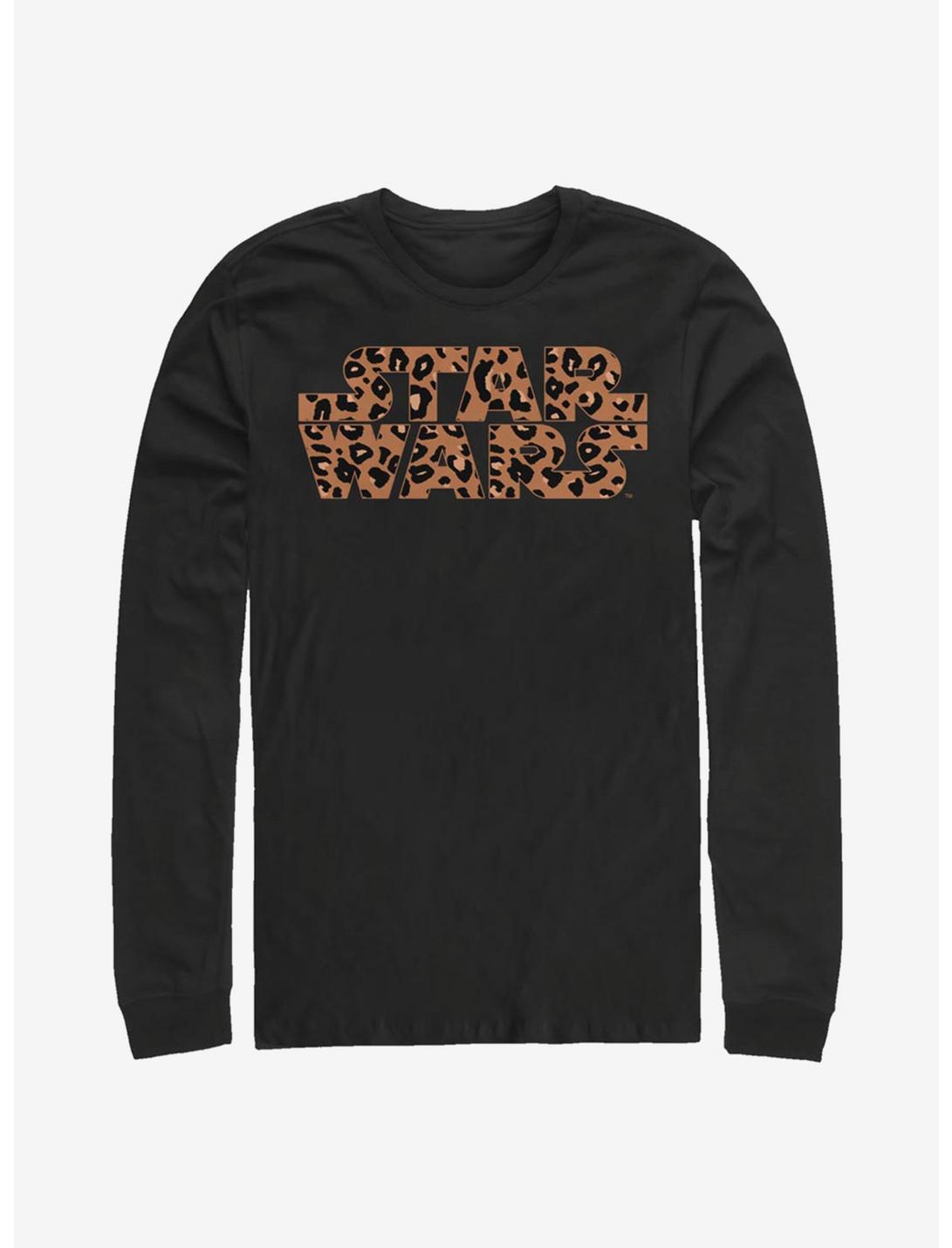 Star Wars Logo Cheetah Fill Long-Sleeve T-Shirt, BLACK, hi-res