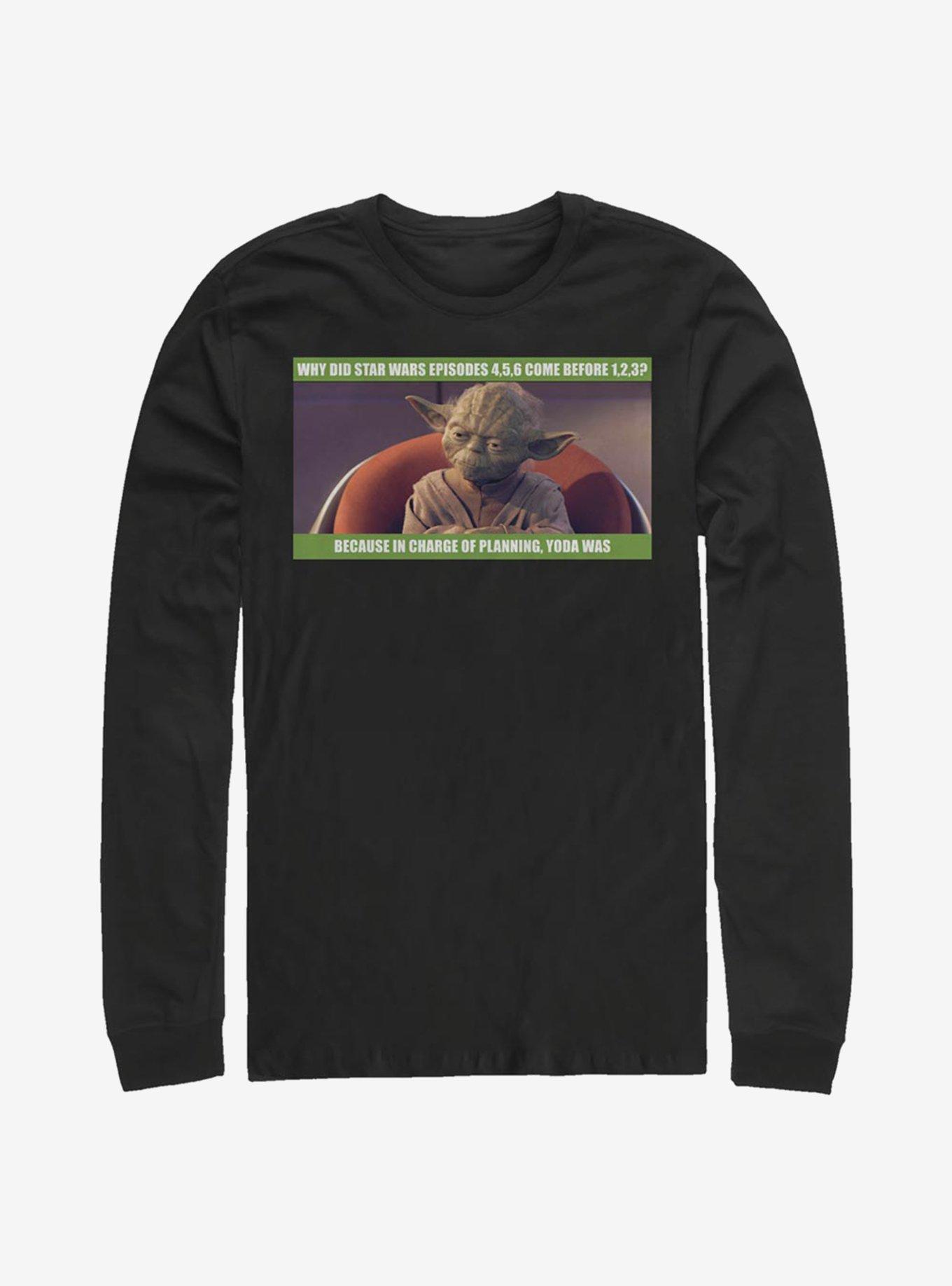Star Wars Yoda Planning Long-Sleeve T-Shirt, , hi-res