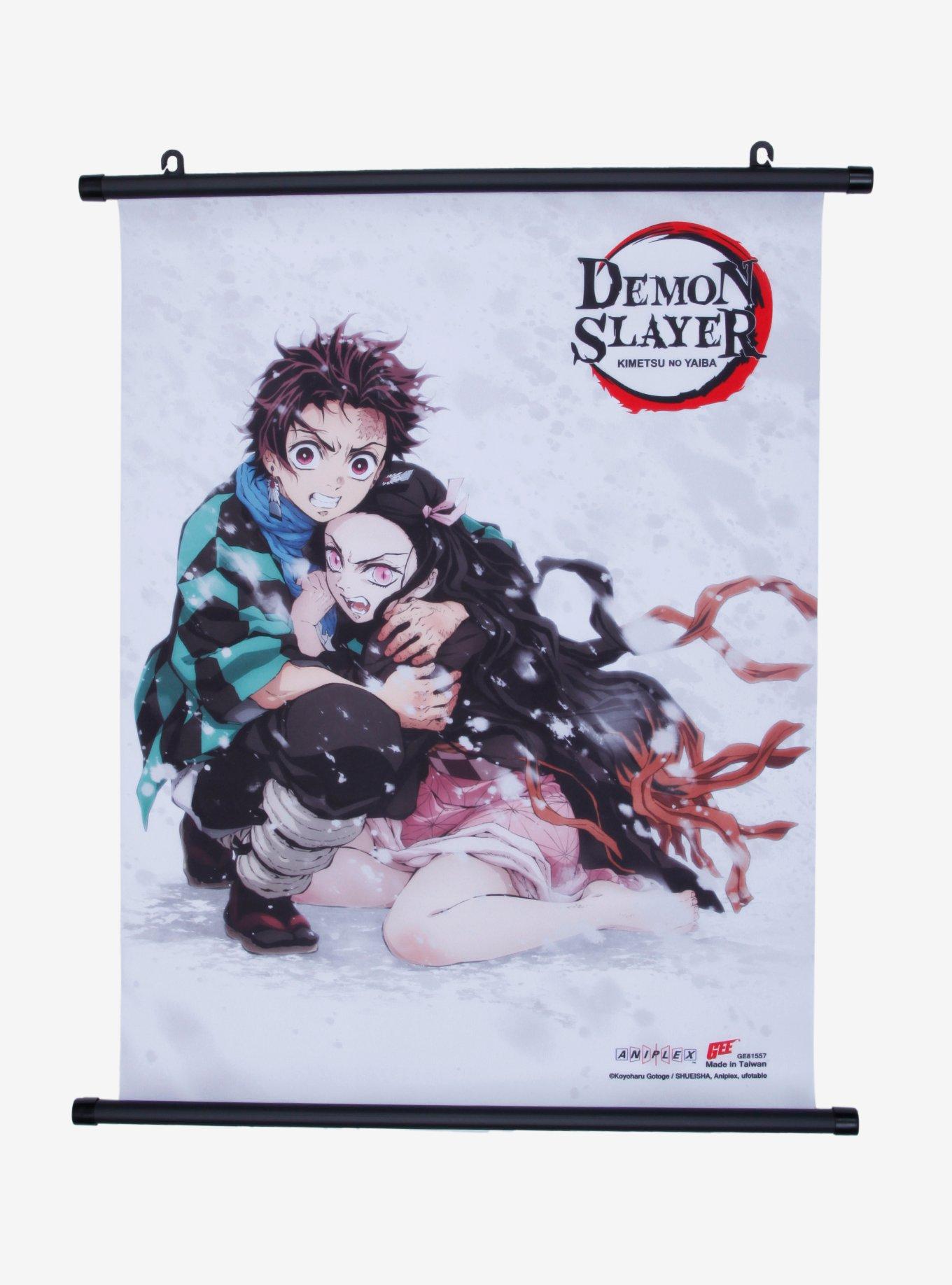 Demon Slayer Tanjiro and Nezuko Wall Scroll Poster Anime Cloth Licensed NEW