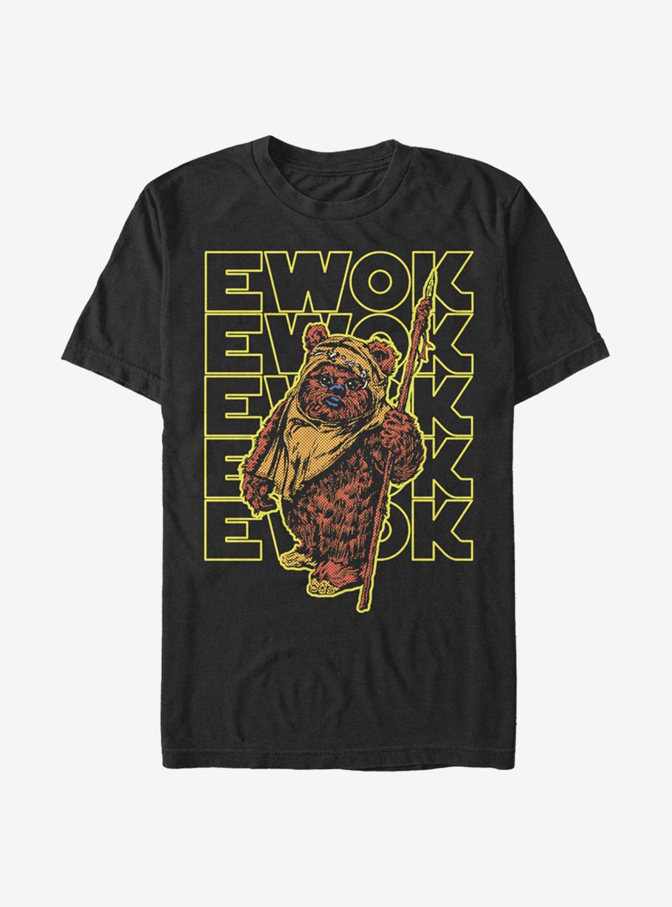 Star Wars Retro Multiple Ewok T-Shirt, BLACK, hi-res