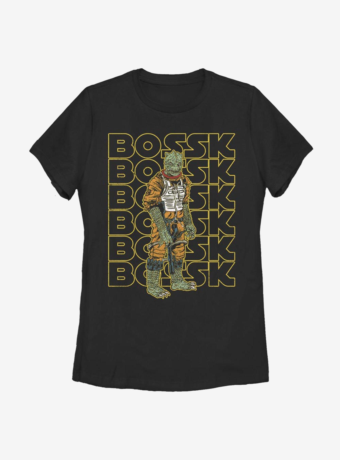 Star Wars Retro Multiple Bossk Womens T-Shirt, BLACK, hi-res