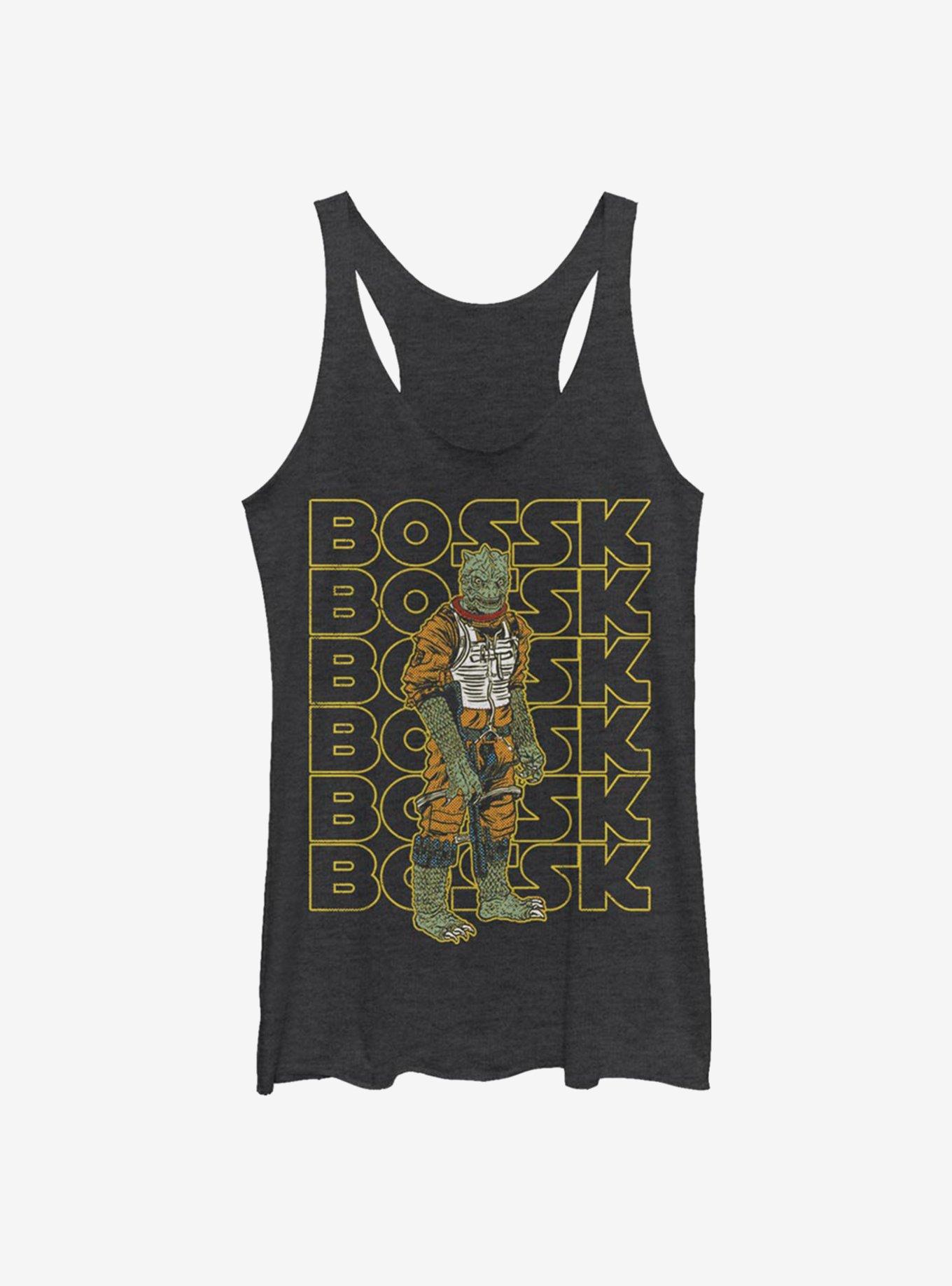 Star Wars Retro Multiple Bossk Womens Tank Top, BLK HTR, hi-res