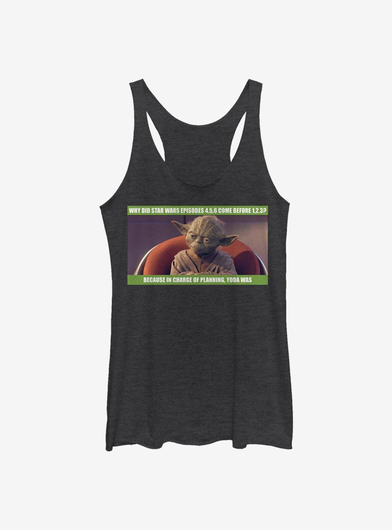 Star Wars Yoda Planning Tank Top, BLK HTR, hi-res