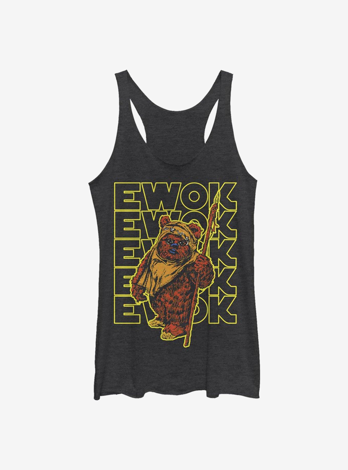 Star Wars Retro Multiple Ewok Tank Top, BLK HTR, hi-res