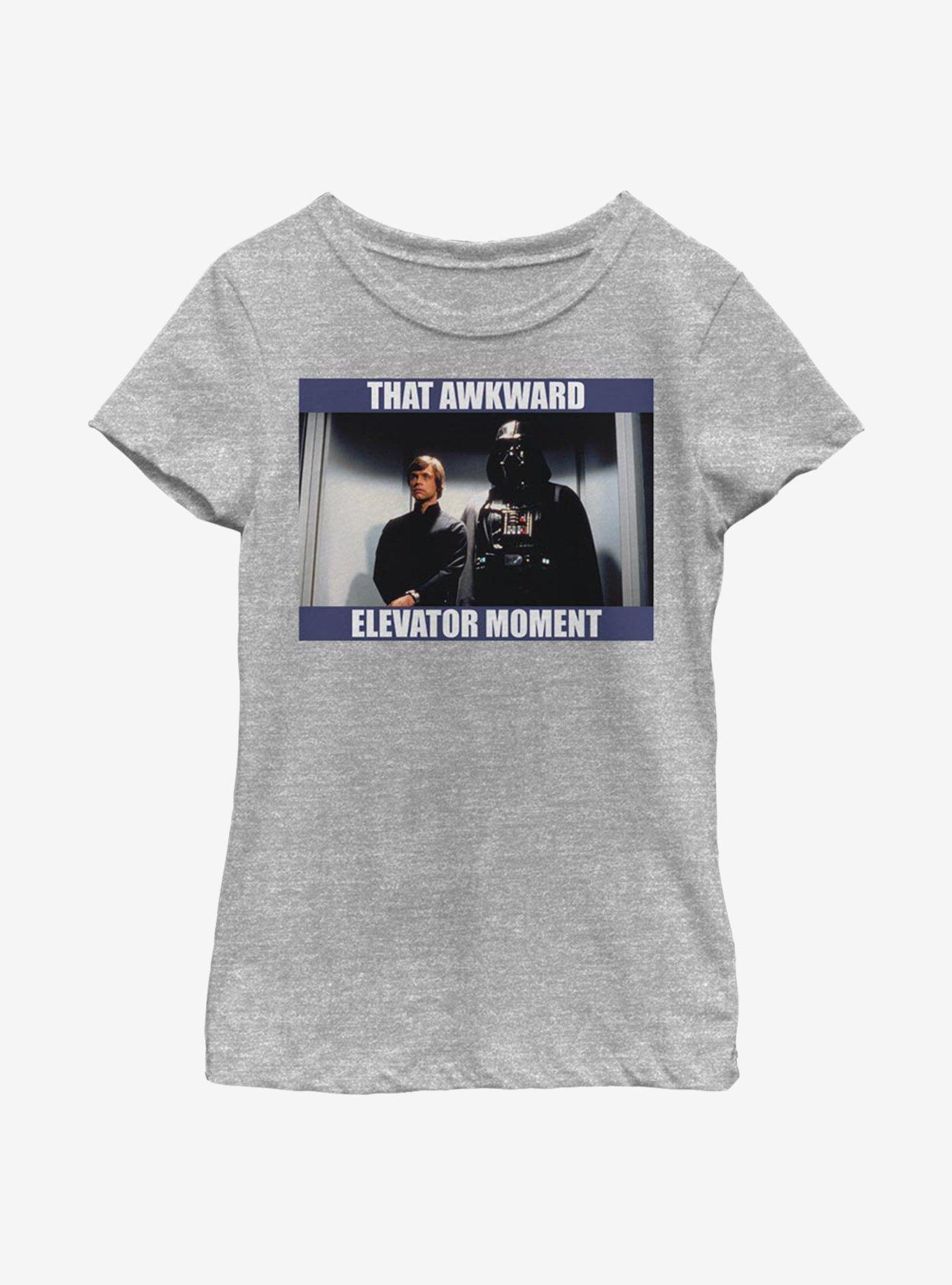 Star Wars Awkward Elevator Moment Youth Girls T-Shirt, , hi-res