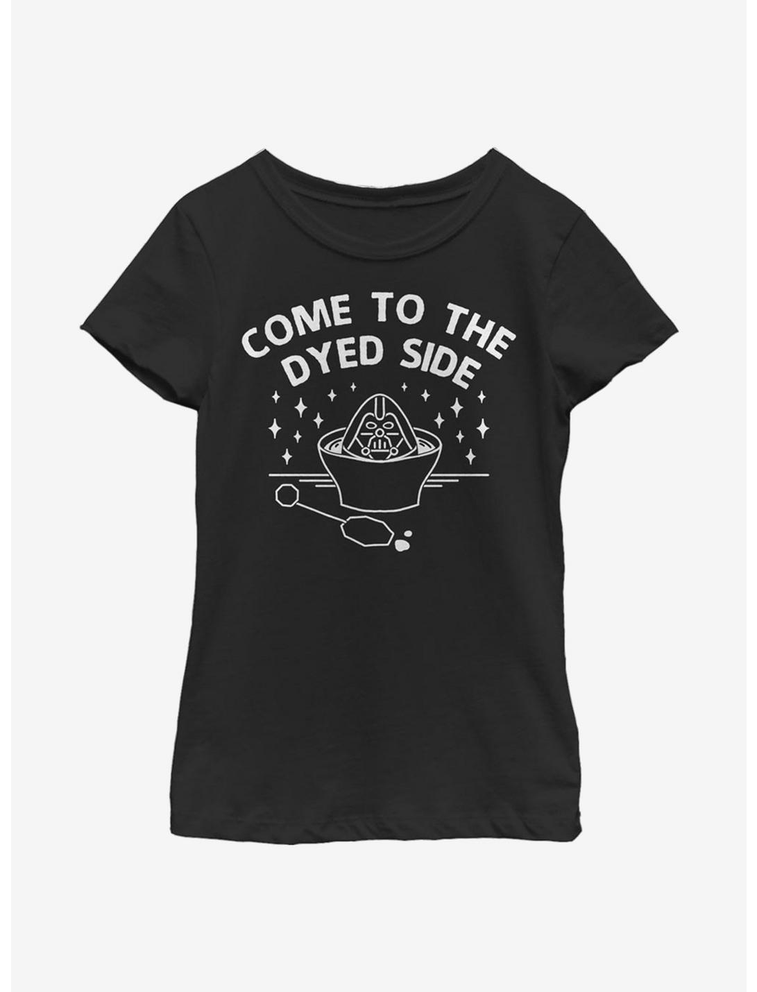 Star Wars Darth Dyed Egg Side Youth Girls T-Shirt, BLACK, hi-res