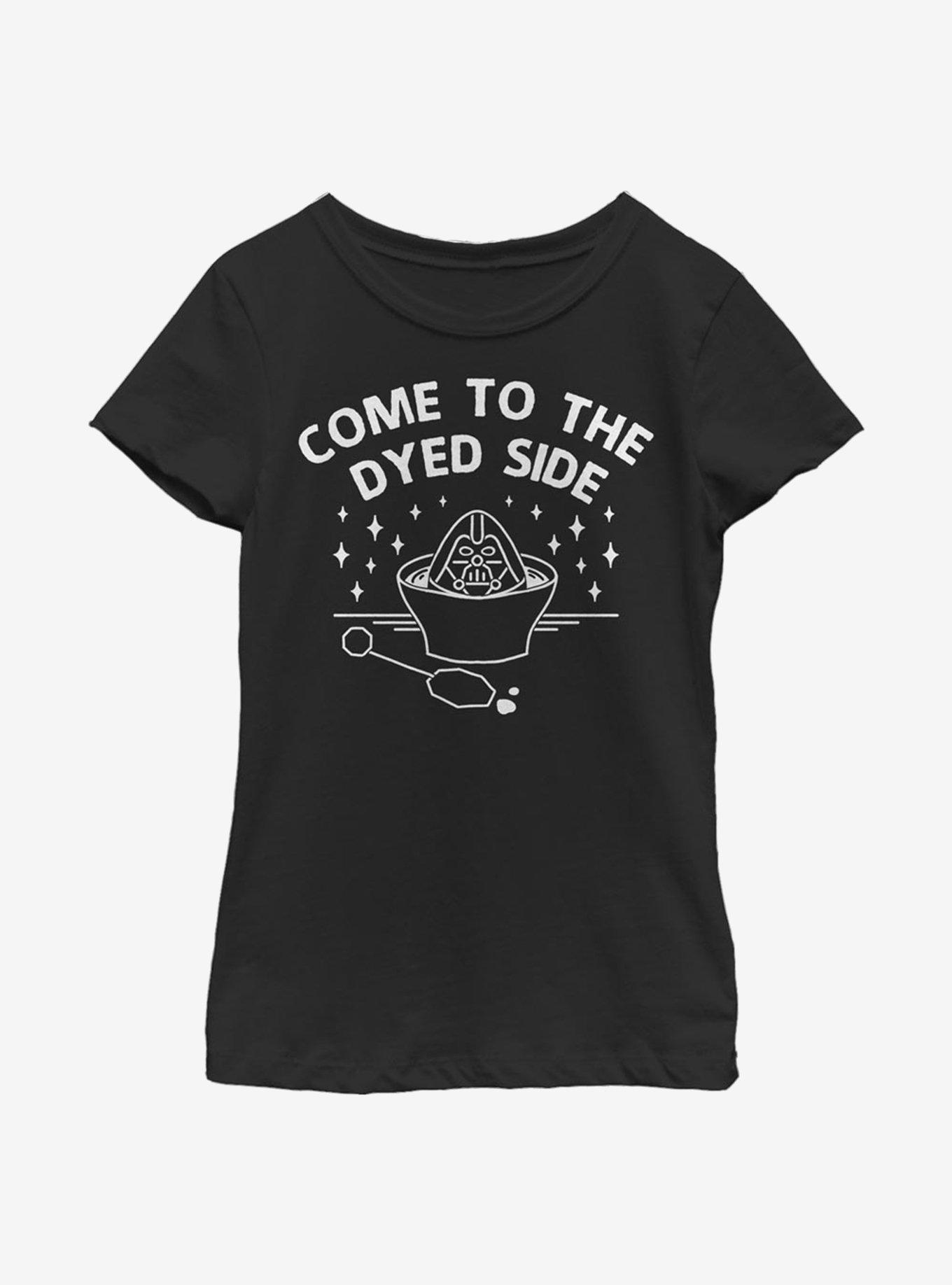 Star Wars Darth Dyed Egg Side Youth Girls T-Shirt, BLACK, hi-res