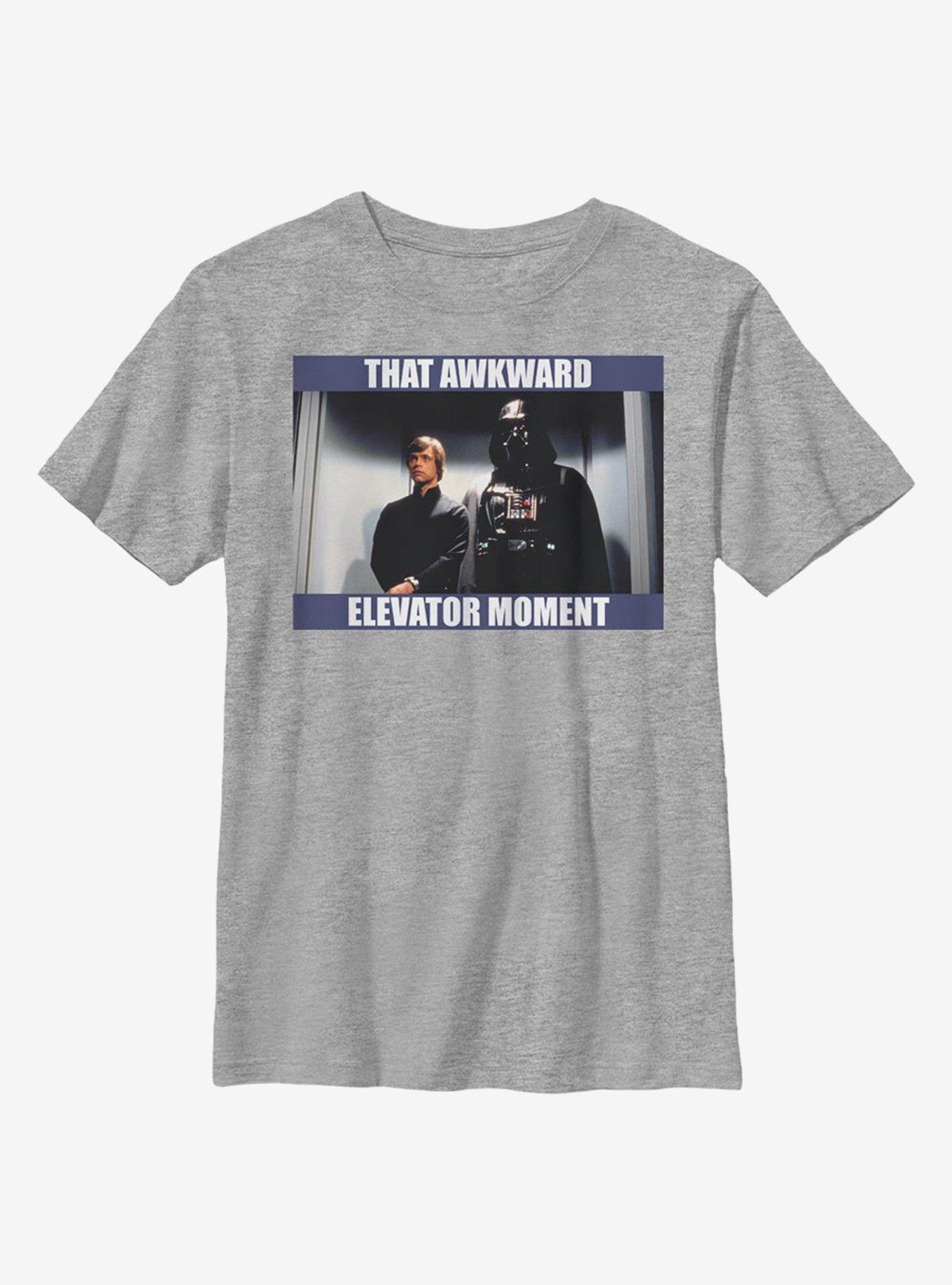 Star Wars Awkward Elevator Moment Youth T-Shirt, ATH HTR, hi-res