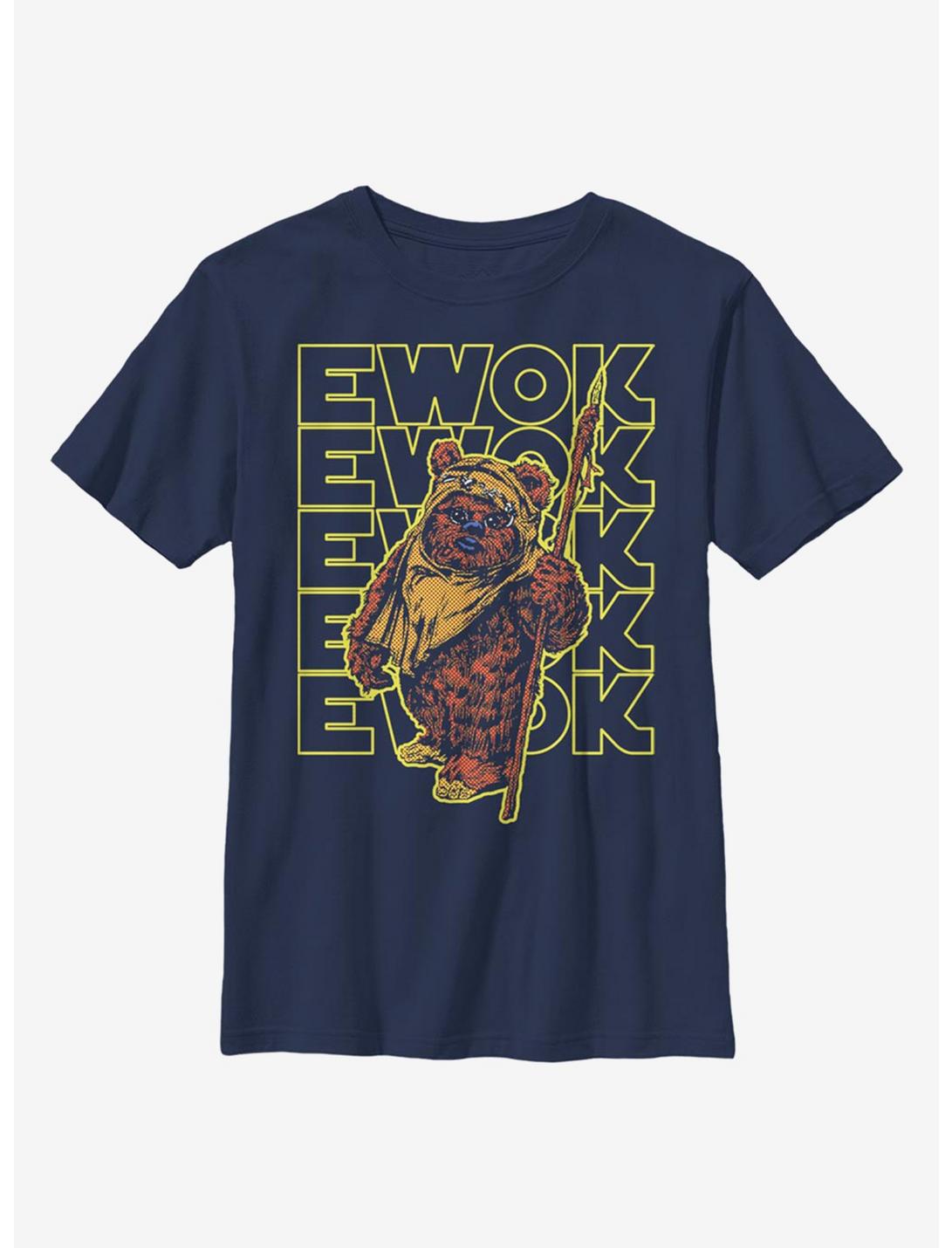 Star Wars Retro Multiple Ewok Youth T-Shirt, NAVY, hi-res