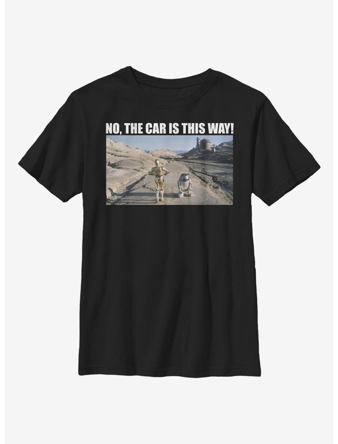 Star Wars Where's The Car Youth T-Shirt, BLACK, hi-res