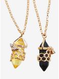 Yellow & Black Crystal Bee Best Friend Necklace Set, , hi-res