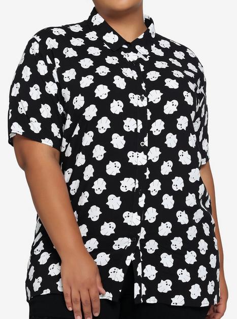 Ghost Girls Woven Button-Up Plus Size | Hot Topic