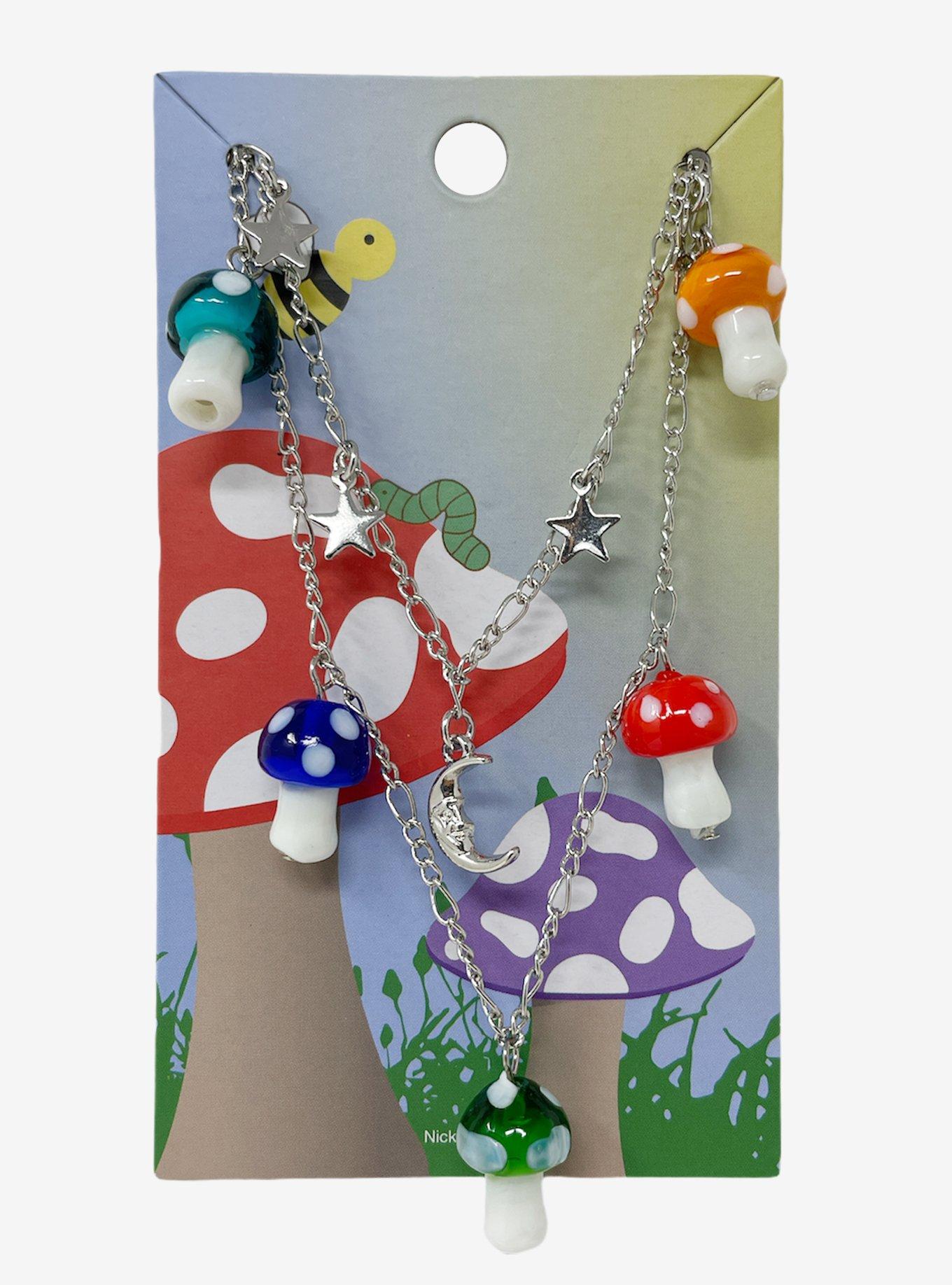 Moon Stars & Mushrooms Multicolor Necklace Set