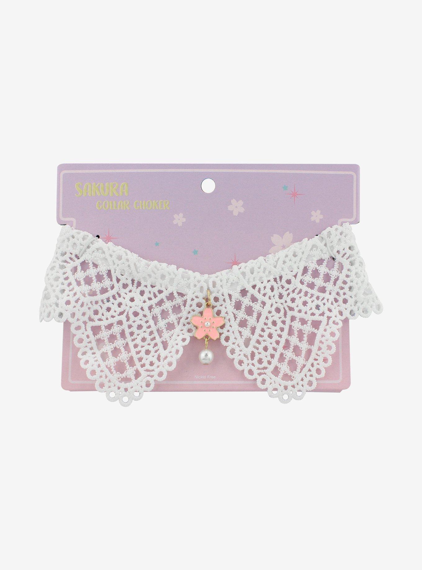 Sakura Lace Collar Choker, , hi-res
