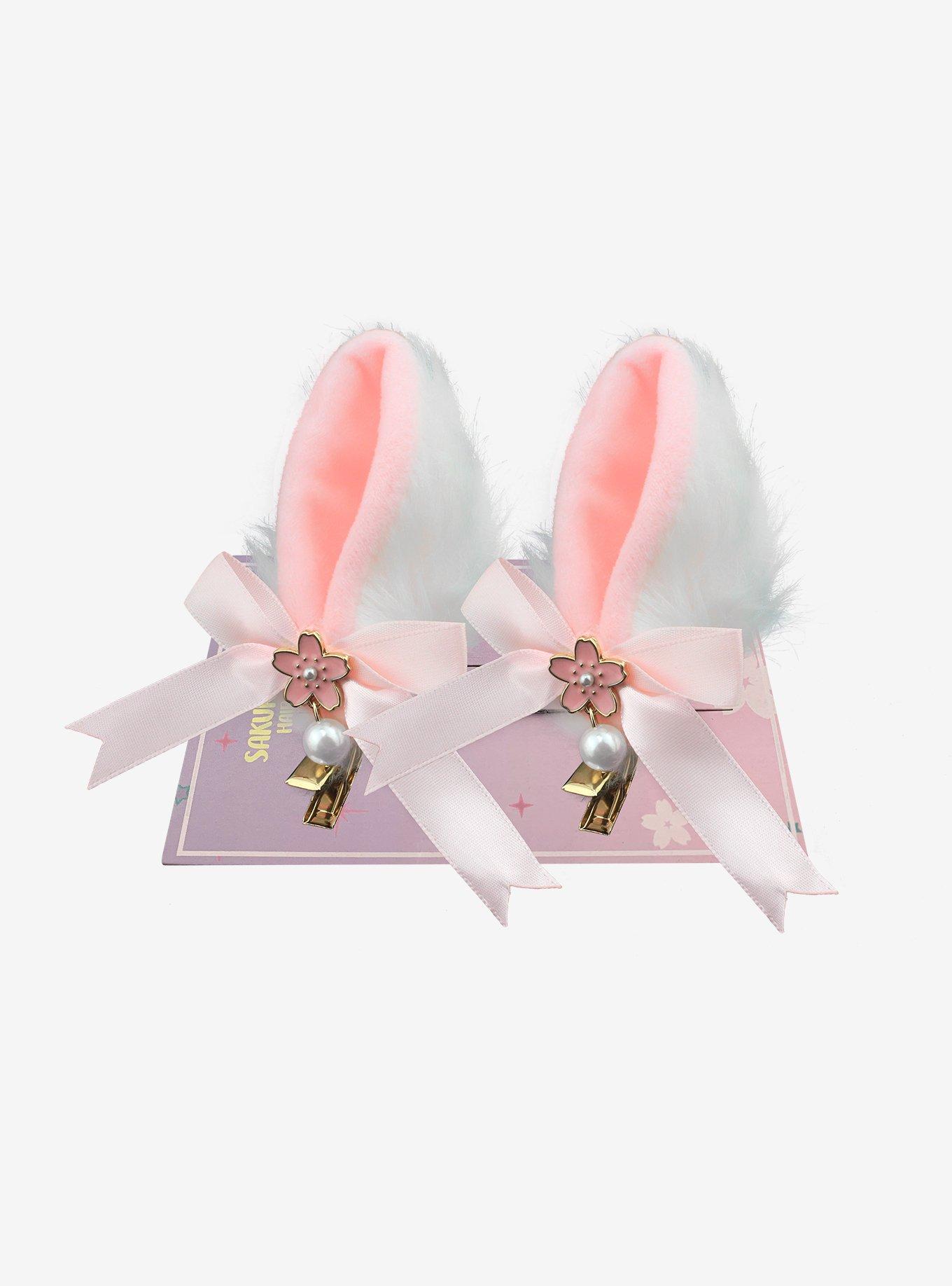 Sakura Cat Ear Hair Clips, , hi-res