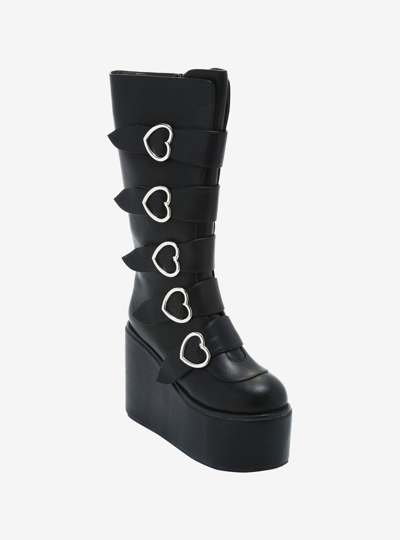 black heart platform boots