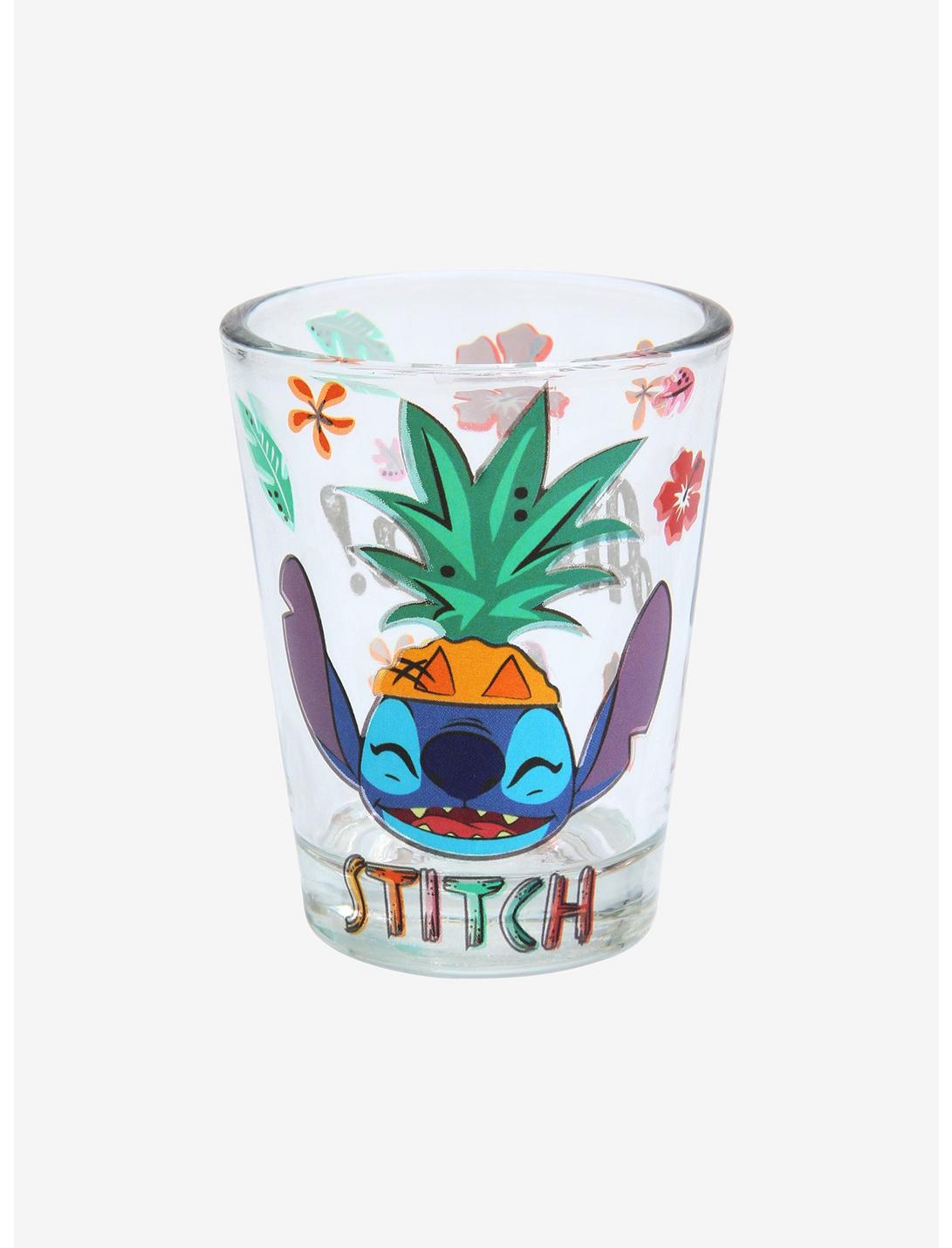 Disney Lilo & Stitch Stitch with Pineapple Hat Mini Glass - BoxLunch Exclusive, , hi-res
