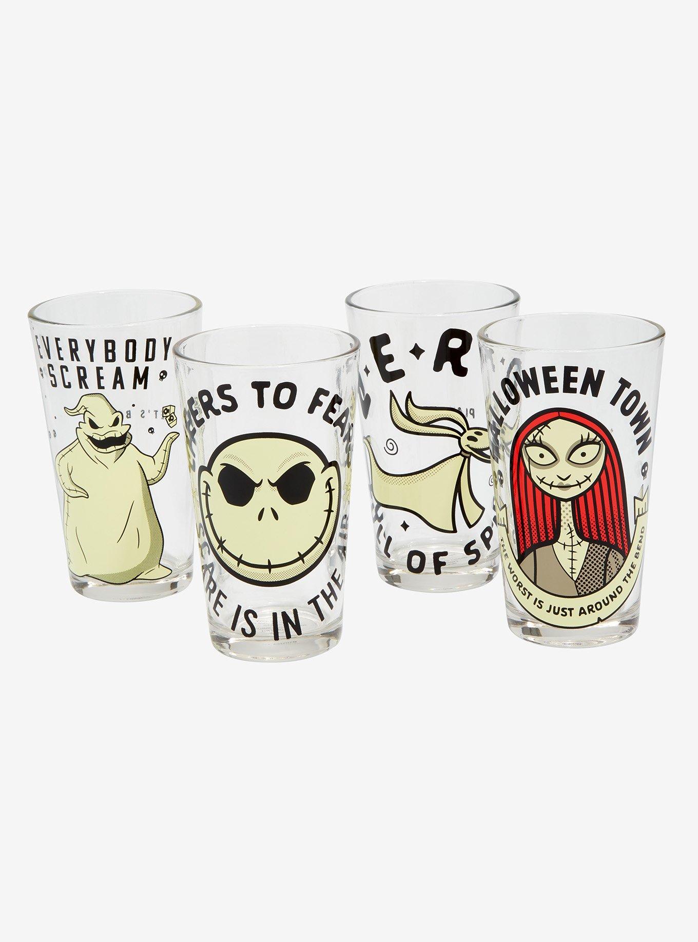Disney The Nightmare Before Christmas Characters Pint Glass Set, , hi-res