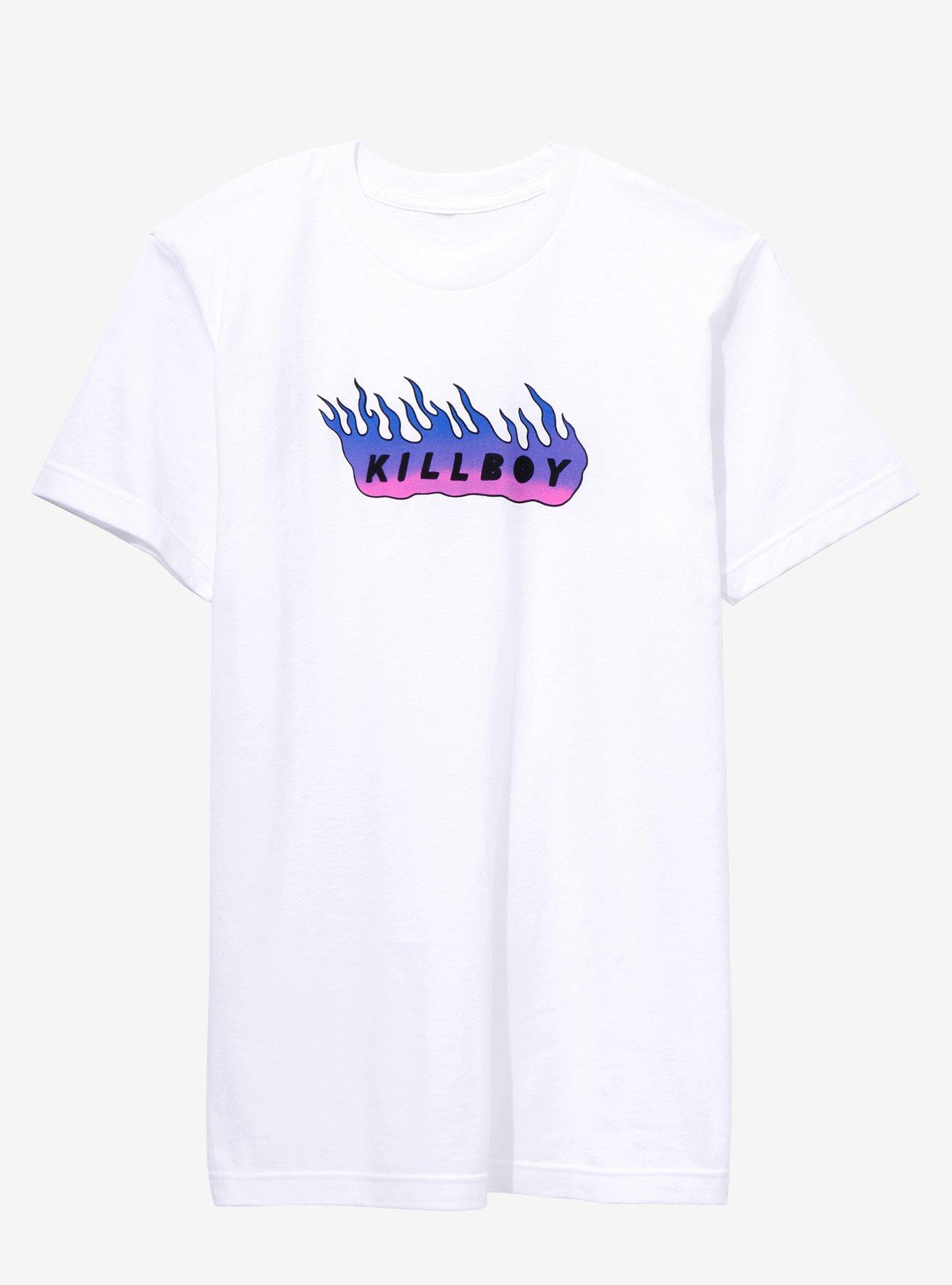 KILLBOY Flame Logo T-Shirt, BRIGHT WHITE, hi-res