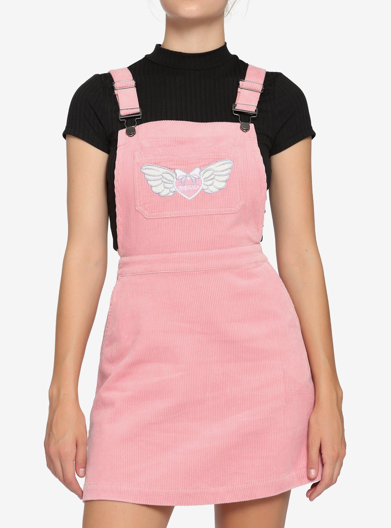 Overall skirt pastel pink hotsell